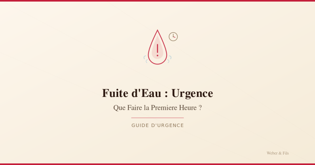 Fuite eau urgence que faire premiere heure Luxembourg