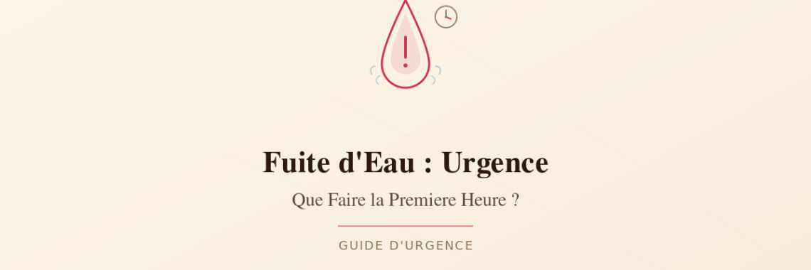Fuite eau urgence que faire premiere heure Luxembourg