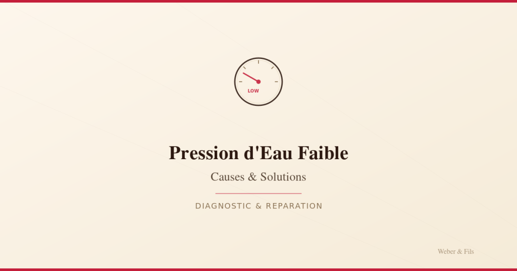 Pression eau faible causes solutions Luxembourg
