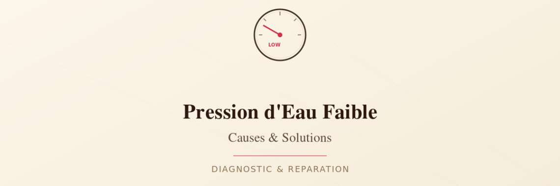 Pression eau faible causes solutions Luxembourg