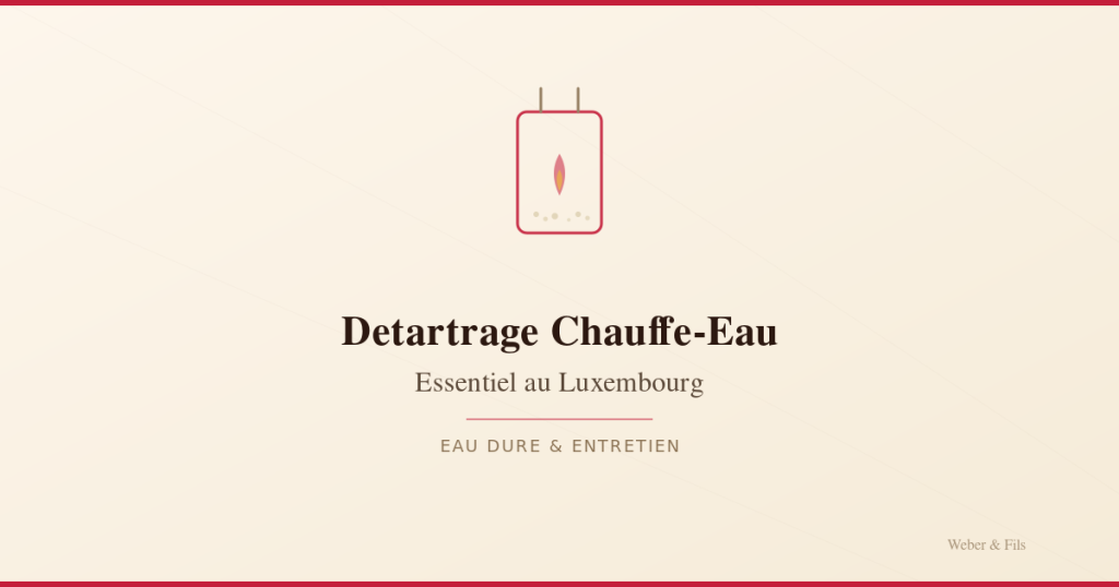 Detartrage chauffe-eau eau dure Luxembourg