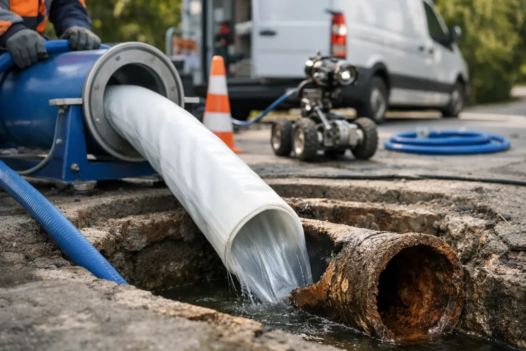 Chemisage canalisation sans tranchée