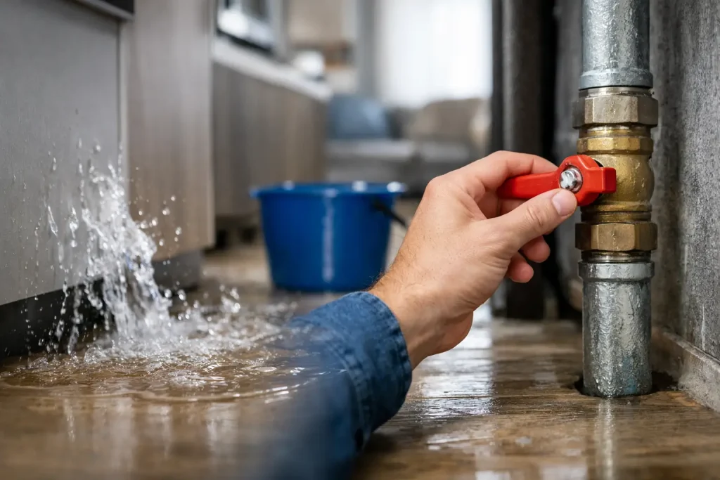 Comment couper l’eau lors d’une fuite chez vous